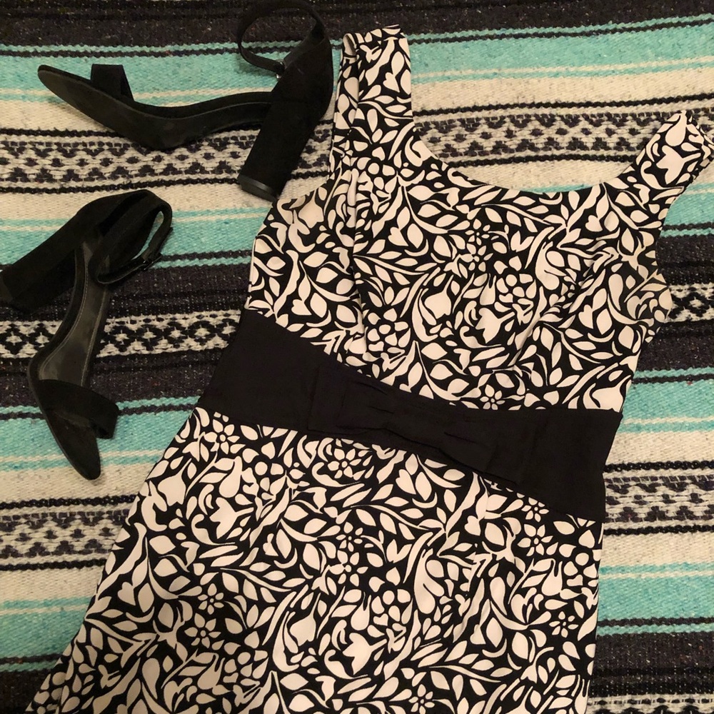 Black & White Floral Dress
